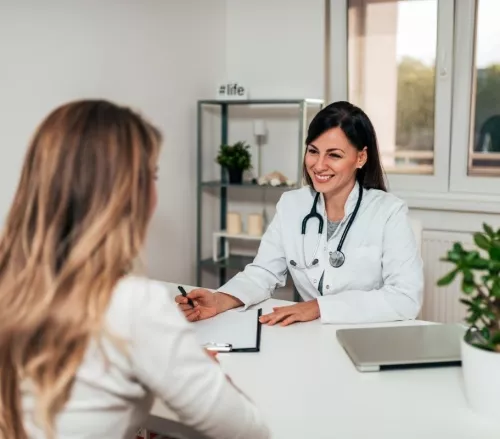 Doctor treating a patient